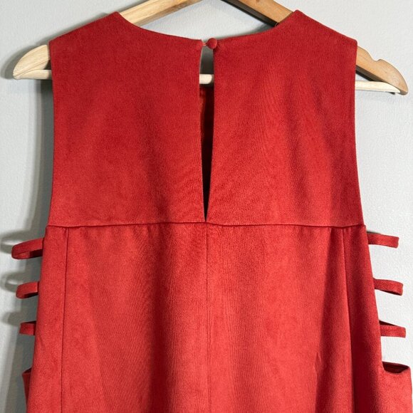 Tularosa Abbot Suede Mini Shift Dress Women's Small Clay Boho Festival Revolve - Picture 12 of 16